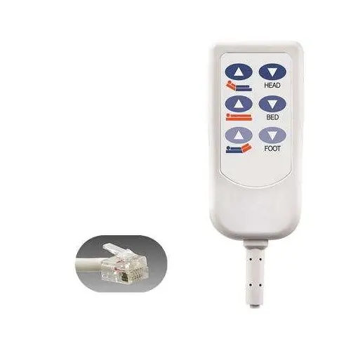 Hd2 Bed Control For Invacare, 6-Pin Rj12, 6 Button 1