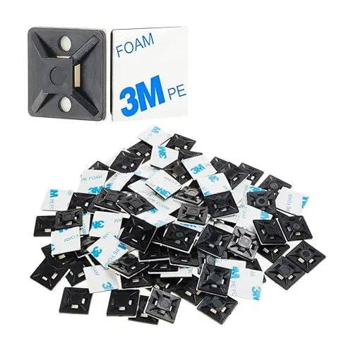 Black Self Adhesive Cable, 3/4", 500 Per Pack 1