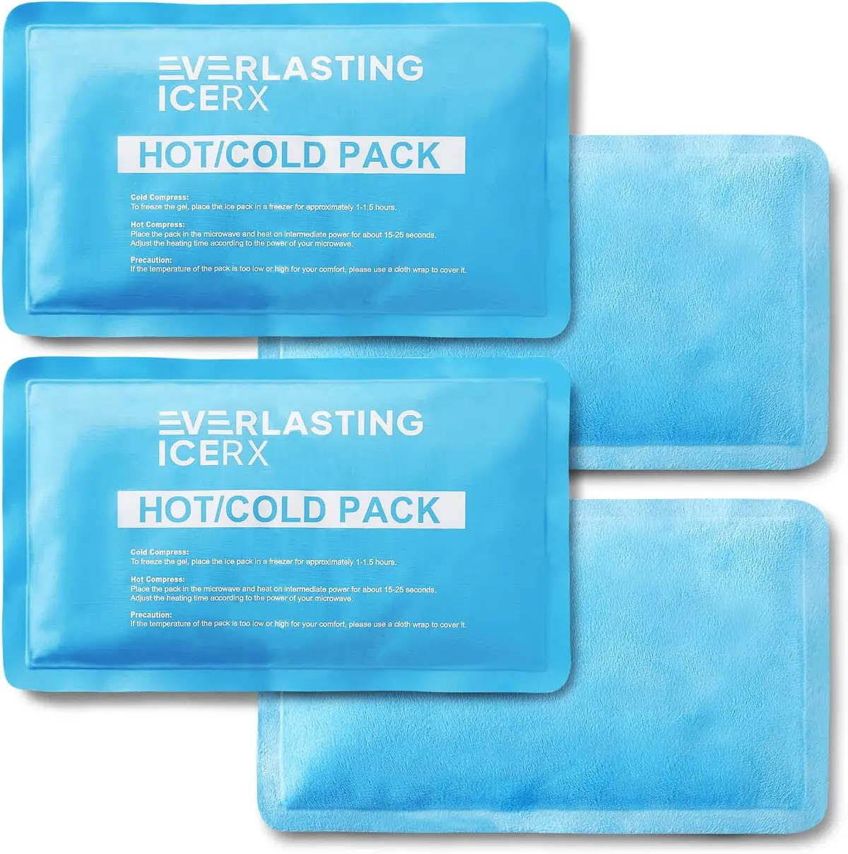 Reusable Hot And Cold Gel Soft Ice Packs, 10" X 5", 4 Per Pack 1