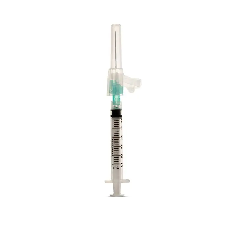 Magellan 3Ml Safety Syringe With Hypodermic Needle 21G X 1.5" - 50/Bx 1