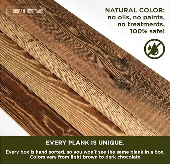Boards For Wall - Reclaimed Wood Planks For Rustic Decor - Set Of 12 Barnwood Planks (32 X 4 X 0.3 Inch) - 10.7 Sq Ft In 1 Box - Diy (Nailed Or Glued) 1