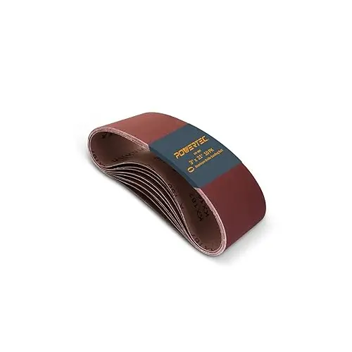 3 X 21 Inch Sanding Belts, 100 Grit Aluminum Oxide Belt Sander Sanding Belt For Portable Belt Sander, Wood & Paint Sanding, Metal Polishing, 10 Pack 1