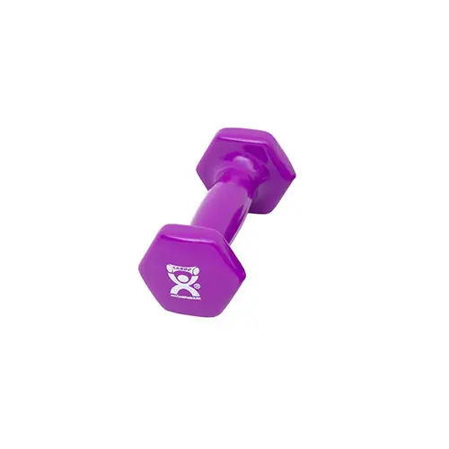 Vinyl-Coated Iron Dumbbell, Violet, 2 Lb, 1 Each 1