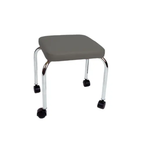 Mobile Treatment (Physical Therapy) Stool, Square Top, Gray 1