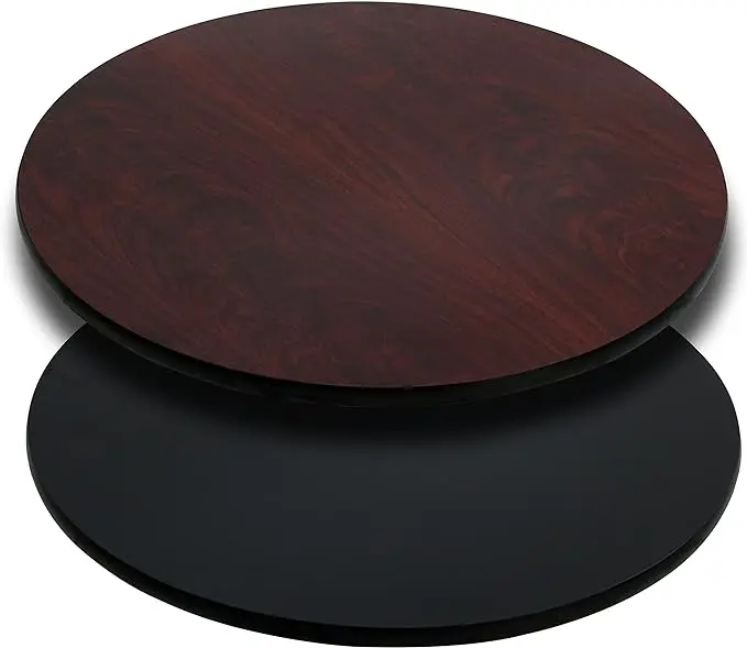Glenbrook 42'' Round Table Top With Black Or Mahogany Reversible Laminate Top 1