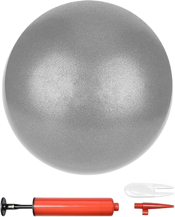 Mini Pilates 6 Inch Exercise Ball For Yoga,Small Pilates Core Training And Physical Therapy, Grey 1