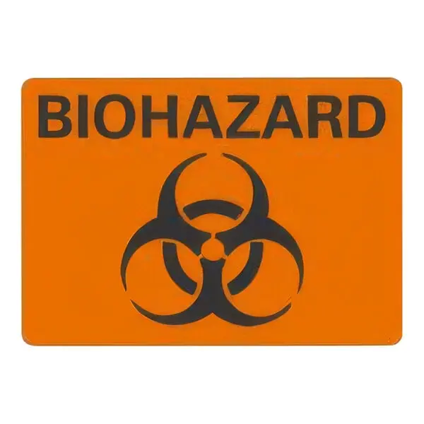 10" X 7" Non-Reflective Plastic "Biohazard" Safety Sign 1