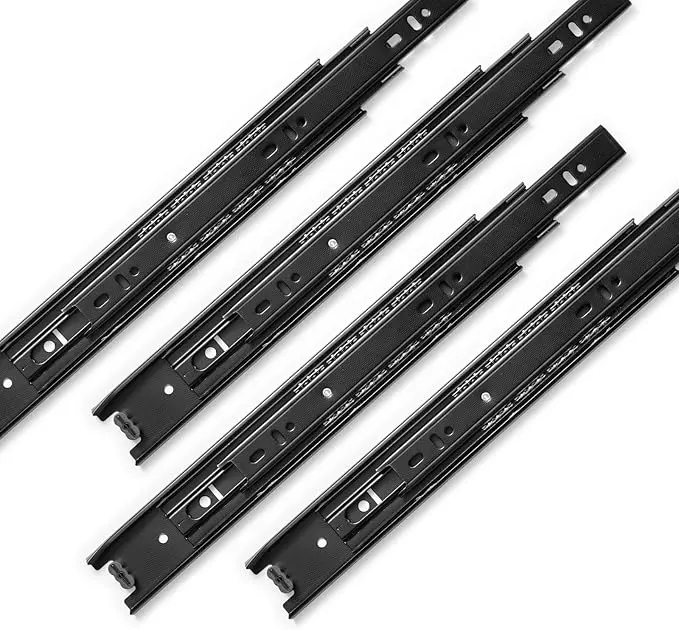 3 Pair Drawer Slides 10 Inch, Heavy Duty Ball Bearing Full Extension Under-Mount Sliding Drawer Glides, 100 Lb Load Capacity Runner 1