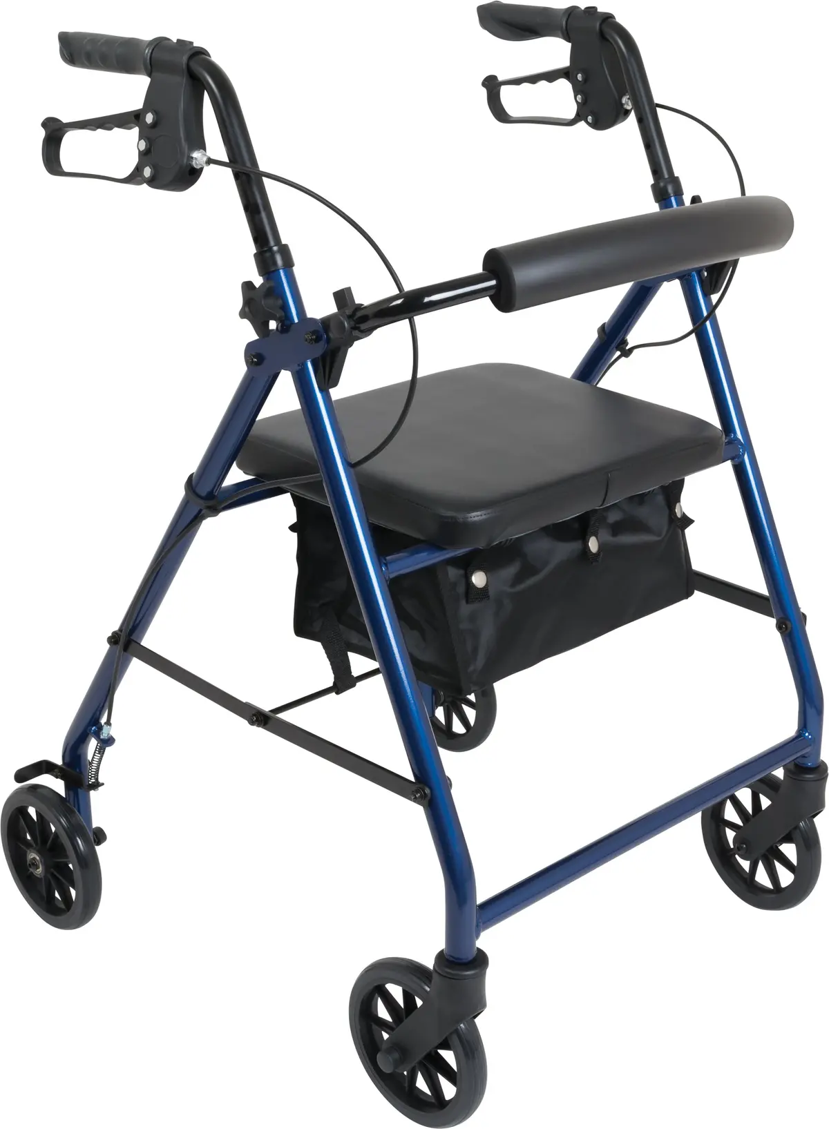 Aluminum Rollator With 6-Inch Wheels, Blue 1