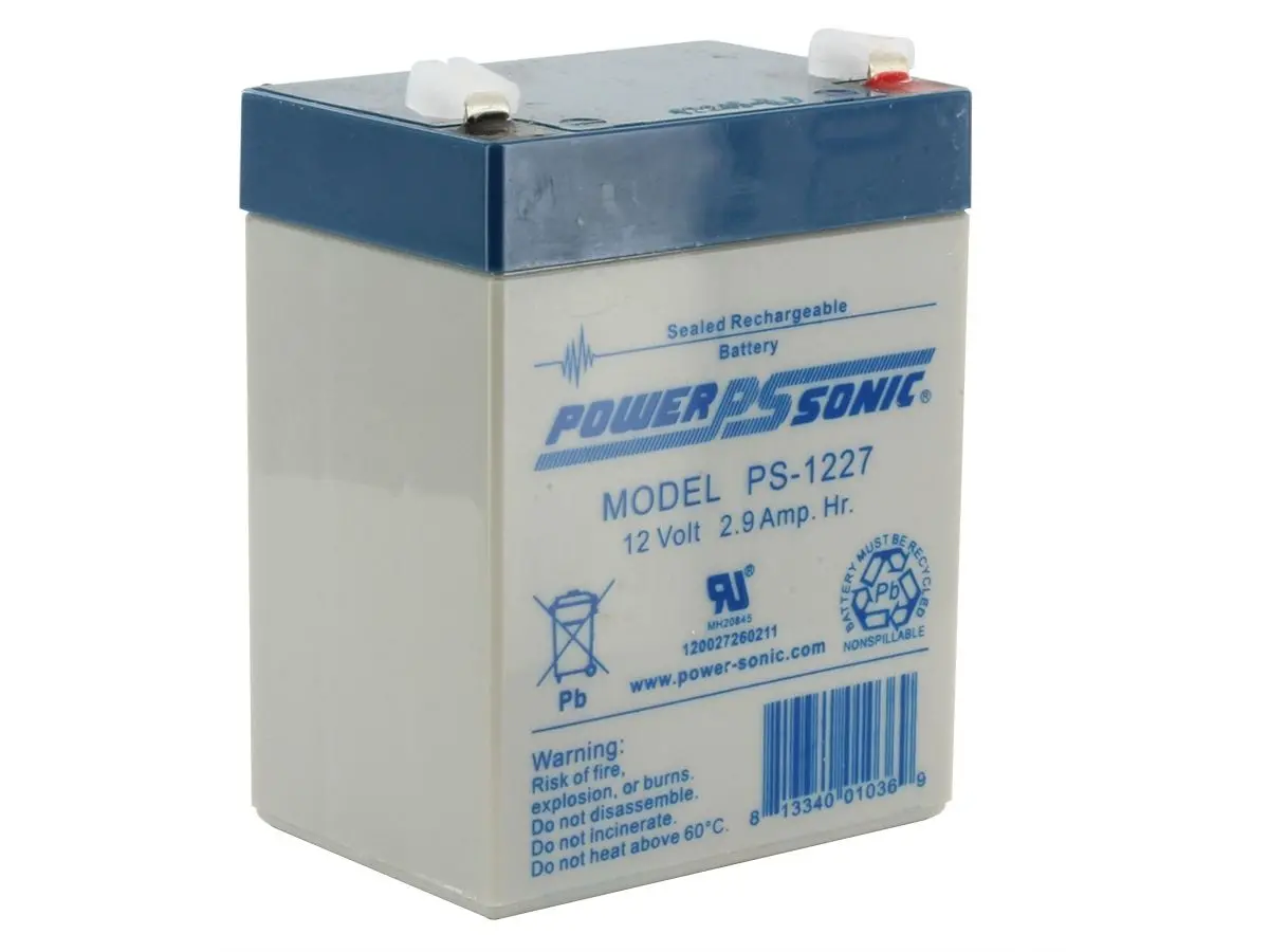 General Purpose Ps-1227 2.9Ah 12V Rechargeable Sealed Lead Acid (Sla) Battery - F1 Terminal 1