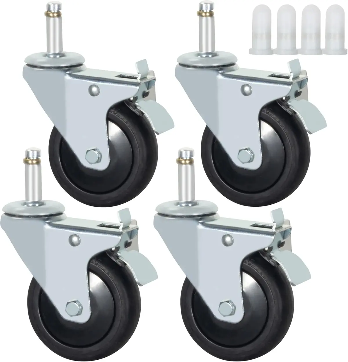 3" Long Stem Casters 1