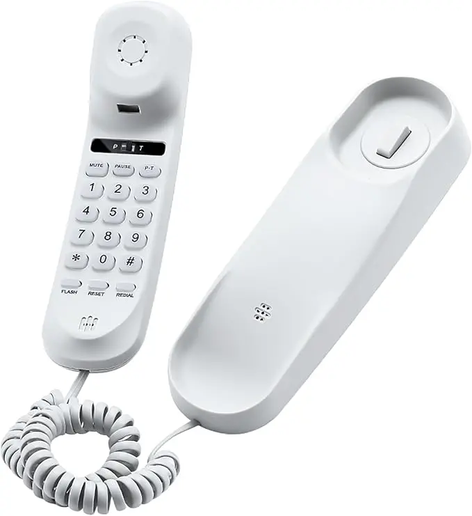 Corded Phone For Home, Durable Landline Phone With Large Buttons For Seniors, Versatile Mini Phone(White) 1