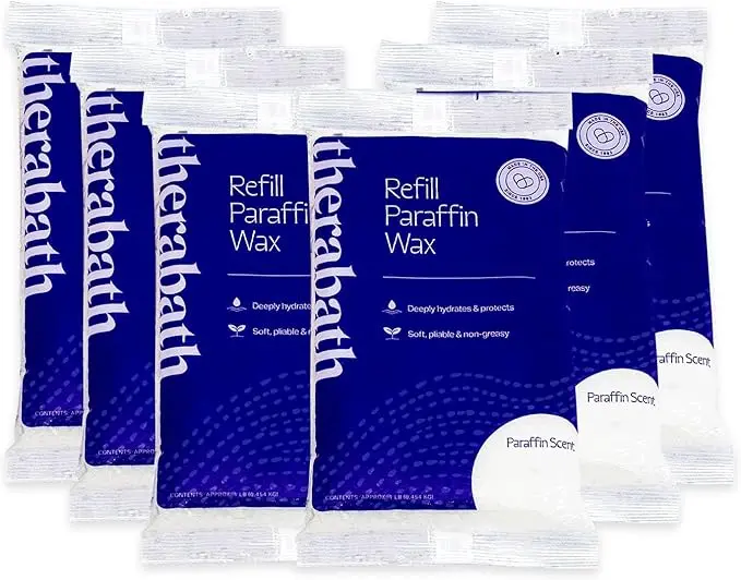 Therabath Paraffin Wax Refill - Thermotherapy - Use To Relieve Arthritis Discomfort, Stiff Muscles, & Dry Skin - For Hands, Feet, Body - Deeply Hydrates & Protects - Made In Usa, 6 Lb. Scentfree 1