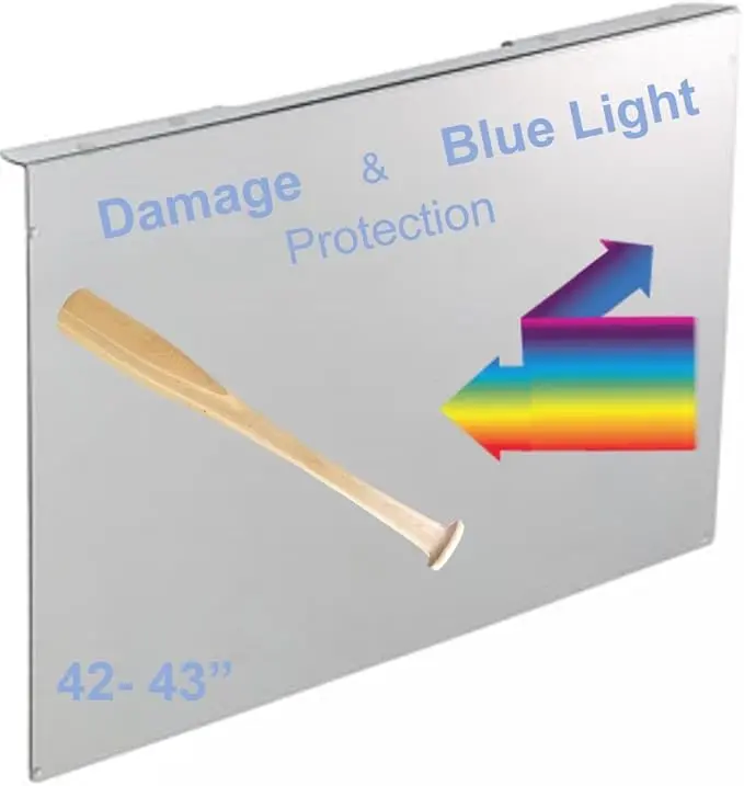 42-43 Inch Blue Light And Damage Tv Screen Protector.Protection Shield & Anti-Blue Light Filter Blocking Uv For Lcd 4K Oled Qled-38”X22” 1
