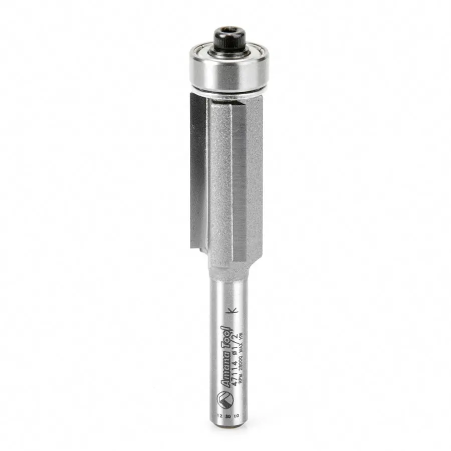Carbide Tipped Flush Trim 1/2 Dia X 1 Inch X 1/4 Shank 3-Flute 1
