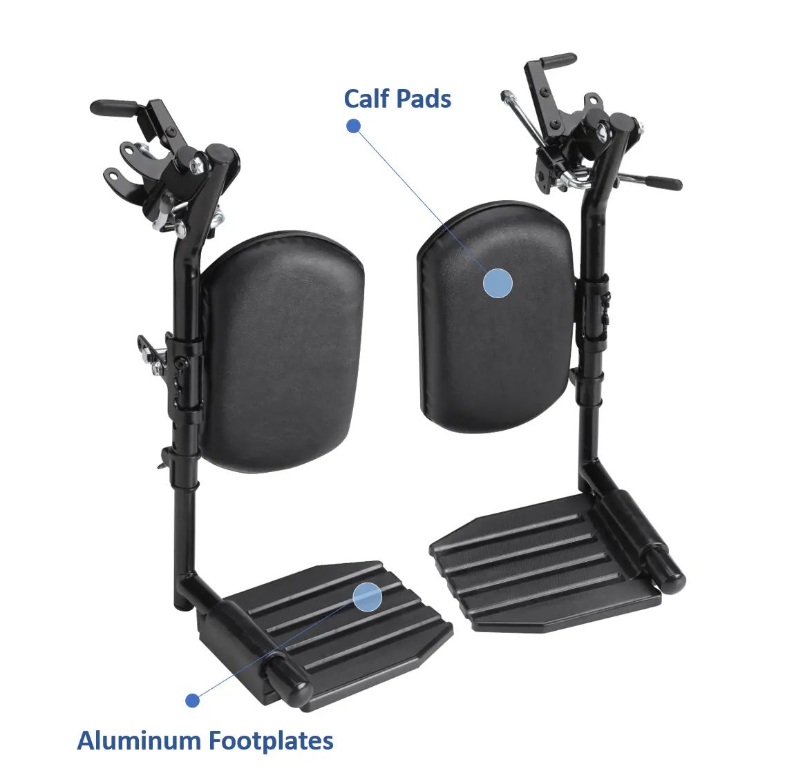 Left Hemi Swingaway Elevated Legrest, Aluminum Footplate 2