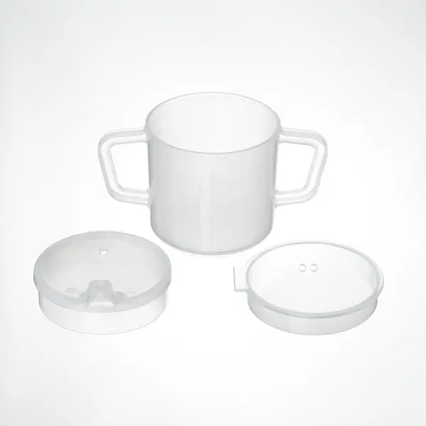 Spillproof Mug With Clear Lid, 8 Oz 1