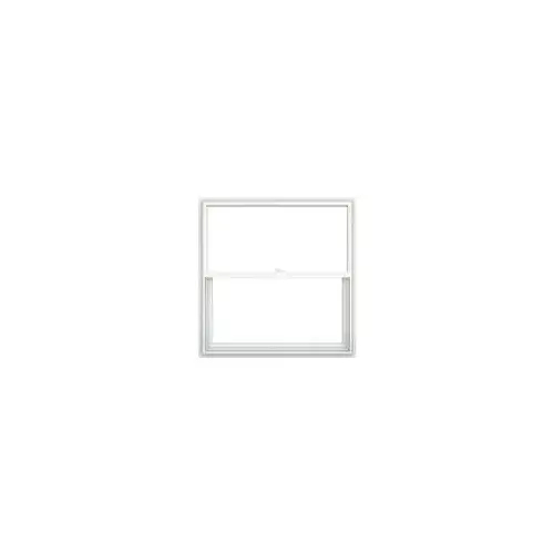 35.5 In. X 35.5 In. Single Hung Vinyl Low-E White Nail Fin Frame New Construction Tilt-In Window 1