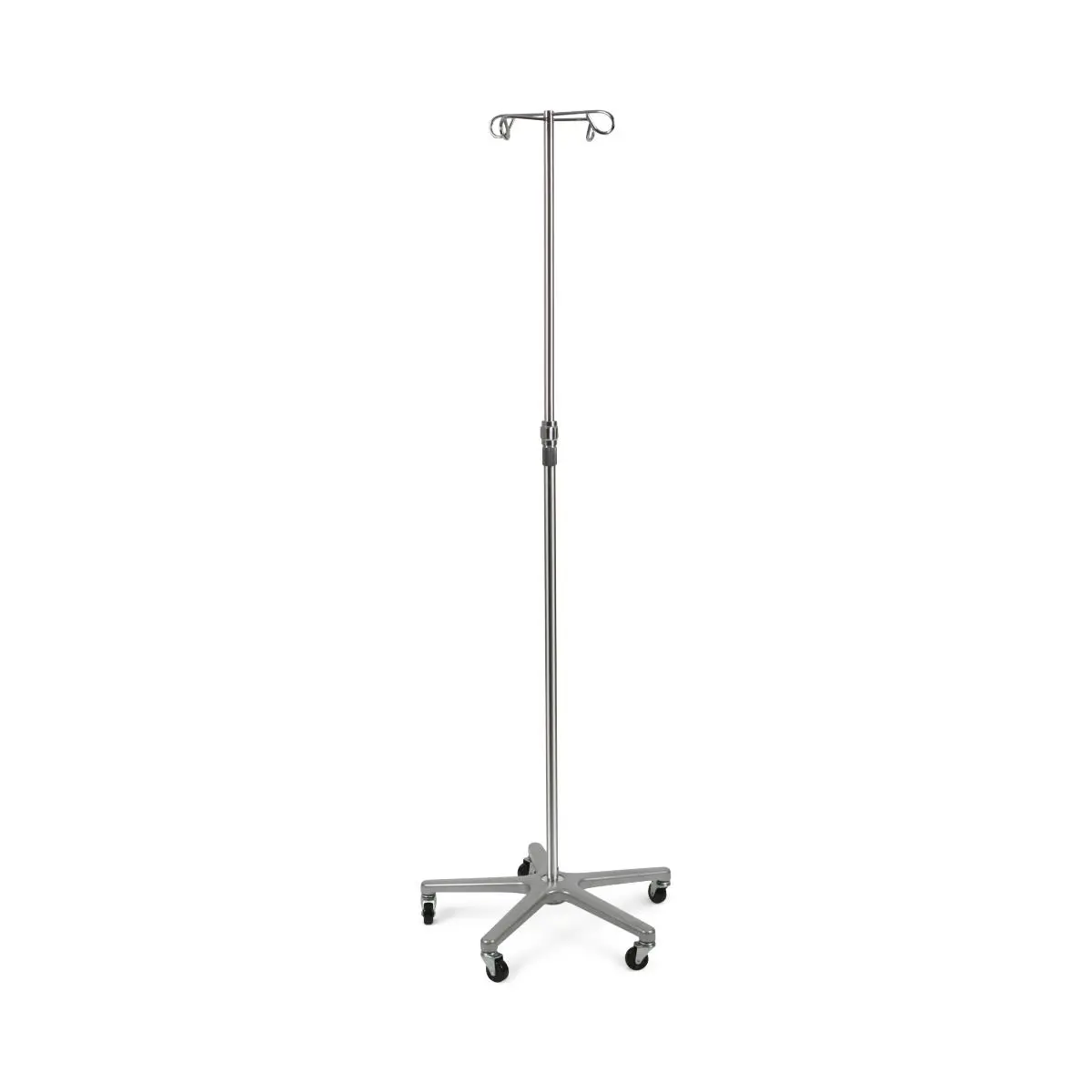 Aluminum Deluxe 5-Leg Iv Pole, 4 Hooks, 48-1/2" To 82" H, 2 Per Case 1