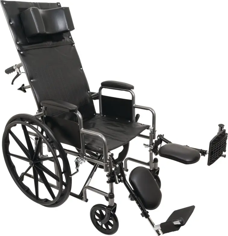 Probasics Reclining Wheelchair, 20" X 17", Removable Desk Arms & Elrs 1