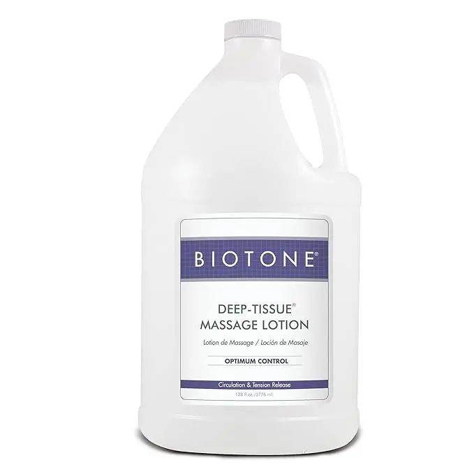 Biotone Deep Tissue Massage Lotion, Rich Texture, Lasting Glide, Use For Swedish, Trigger Point, Sports, And Deep Tissue, Smooth Application, Unscented 1