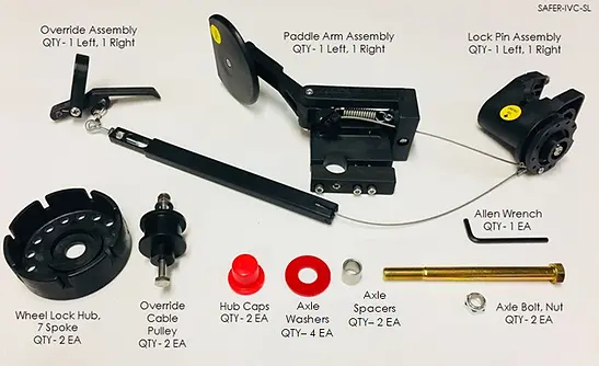 Safer Automatic Wheelchair Wheel Lock For 9000 Xt Hemi Frame Super Hemi/Super Low 1