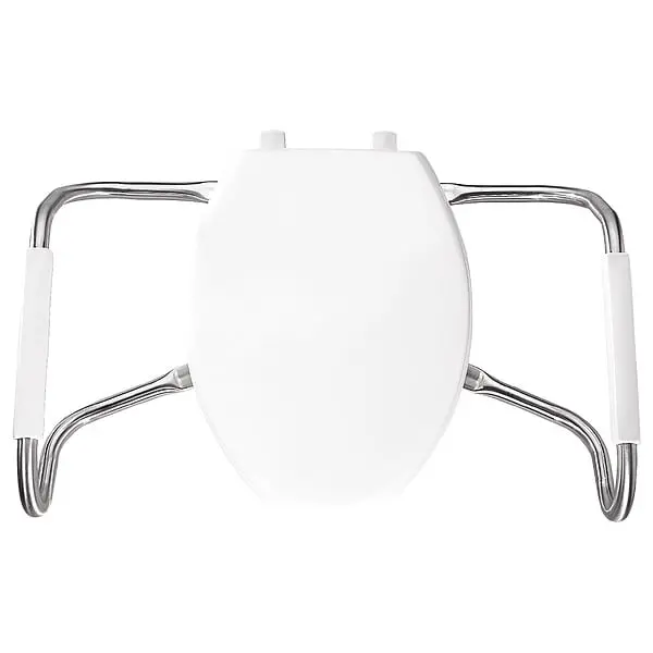 Toilet Seat With Cover, Check Hinge, Elongated, White 1