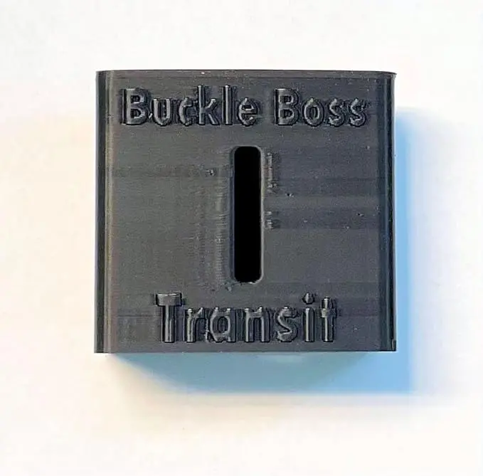 Buckle Boss Transit – Seat Belt Guard For
Front-Facing Button Belts 1