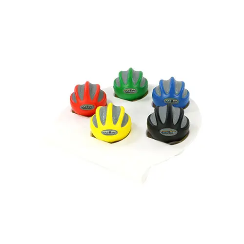 Cando Digi-Squeeze Hand Exercisers, Medium - Set Of 5 Pieces (Yellow, Red, Green, Blue, Black), With Rack 1