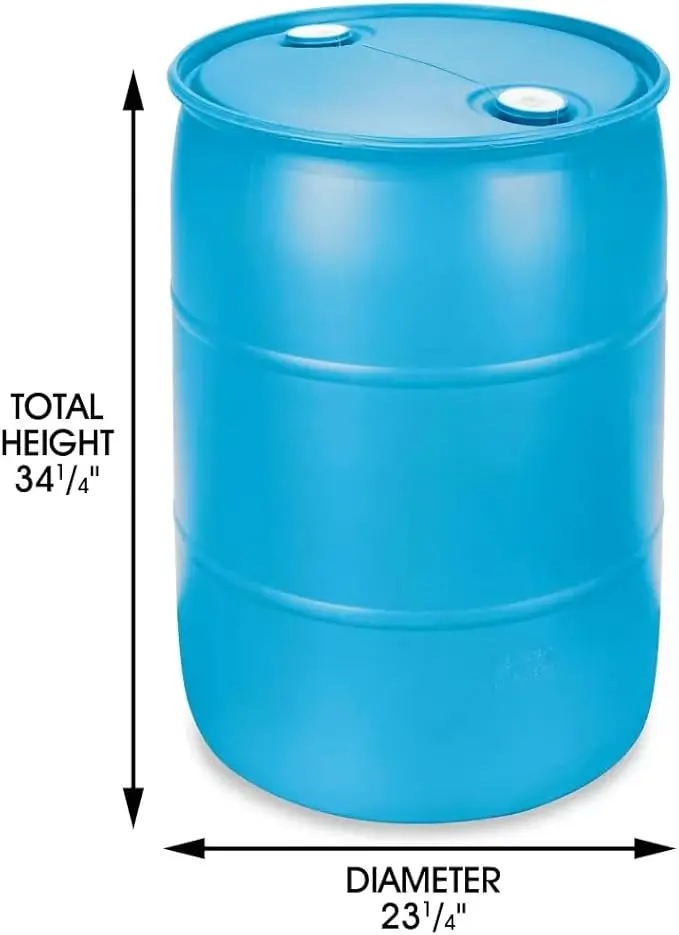 55 Gallon Heavy Duty Drum , Tight Head Barrel With Fittings 1