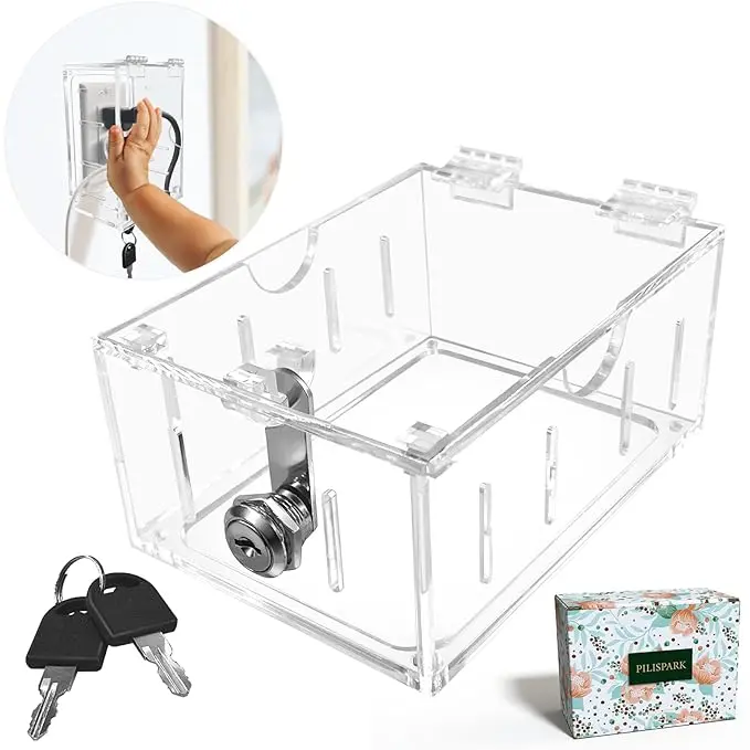 Baby Safety Outlet Cover Box, Outlet Covers, Plug Covers For Electrical Outlets, Socket Covers For Outlets Fit 5.9 1