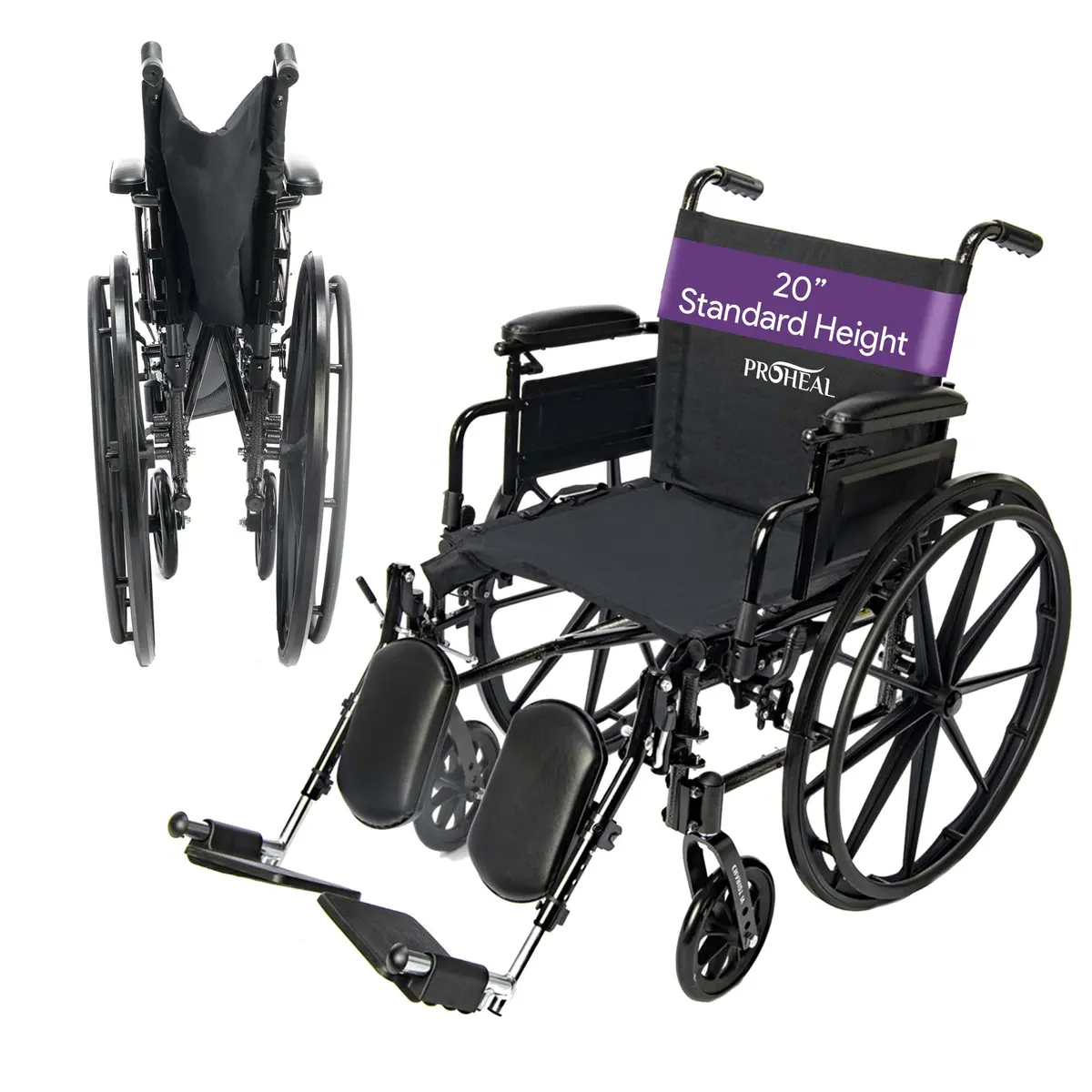 18” Lightweight Wheelchairs, Detachable Full Arms, Elevated Leg Rests 1