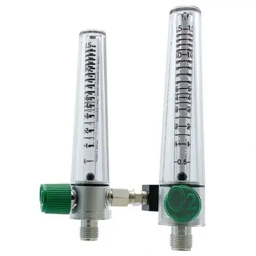 Oxygen Compact 0-15 L/Min Flowmeter Y-Block Assembly With 2 Power Take Offs X Diss Female Hand Tigh 1