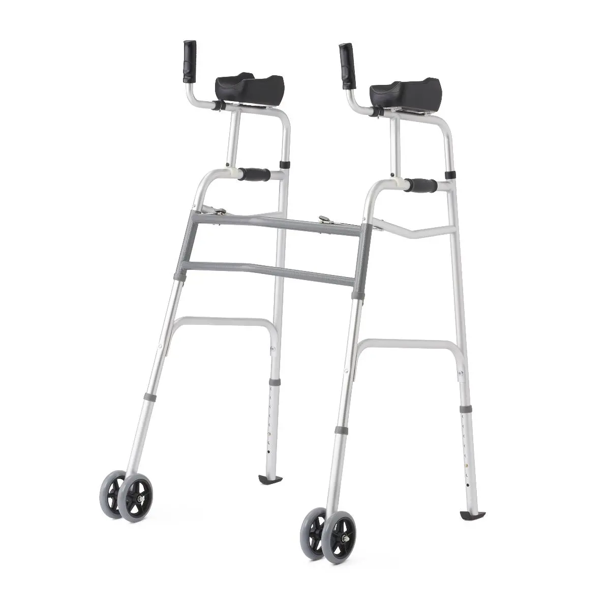 Aluminum Upright Folding Walker With 5" Wheels, Junior 1