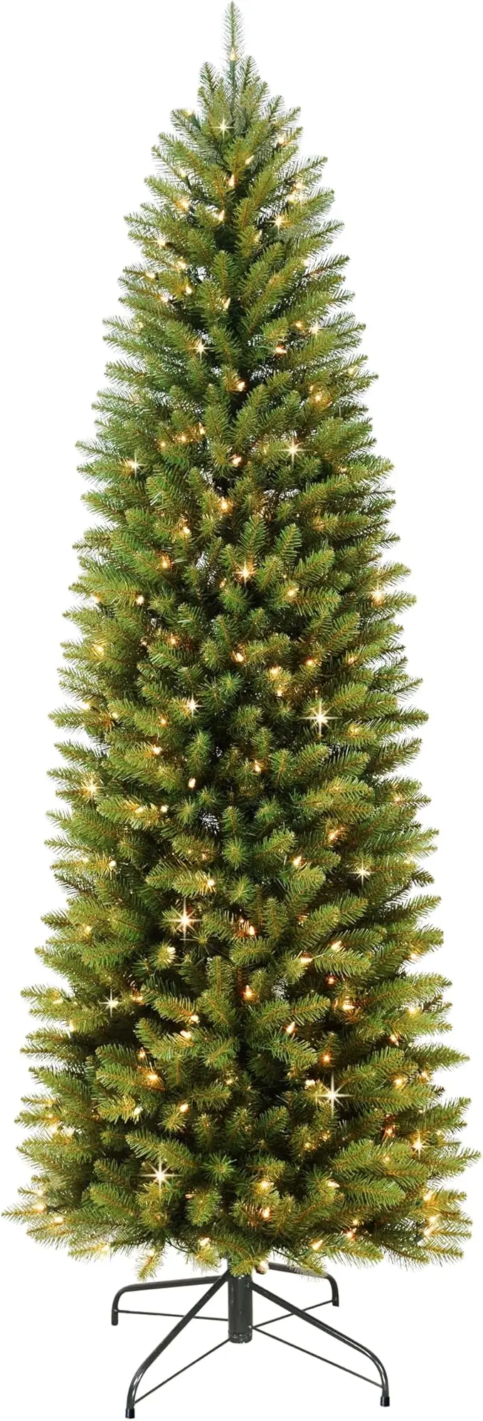7.5Ft Pre-Lit Slim Christmas Tree With 350 Clear Lights 1