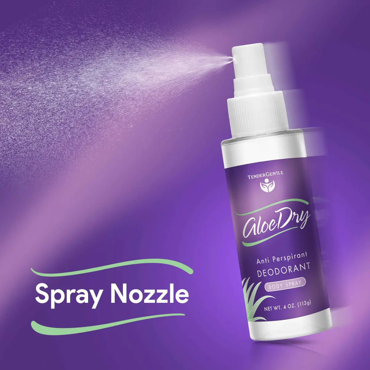 Deodorant Spray - Pack Of 1 4Oz Antiperspirant Body Spray With Aloe 1