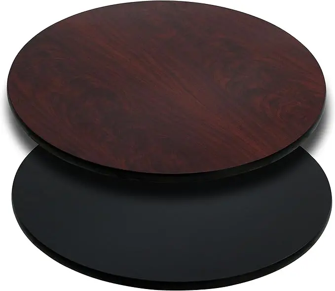 42'' Round Table Top With Black Or Mahogany Reversible Laminate Top 1