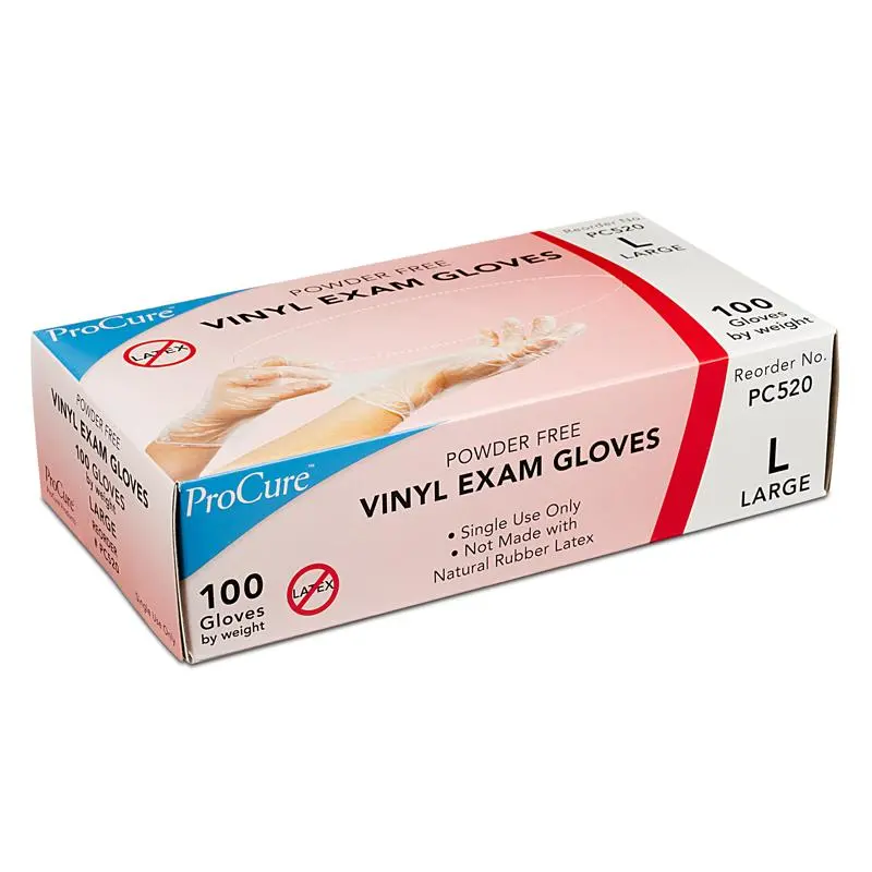 Disposable Powder Free Stretch Vinyl Gloves, Extra Large 100 Count Heavy Duty Clear Rubber Latex Free Exam Gloves - Non Sterile, Ambidextrous - Soft With Textured Tips ? Food Safe, Medical Grade 1