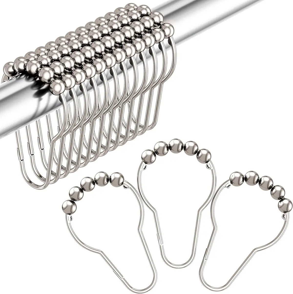 Rust Proof Shower Curtain Rollers 1