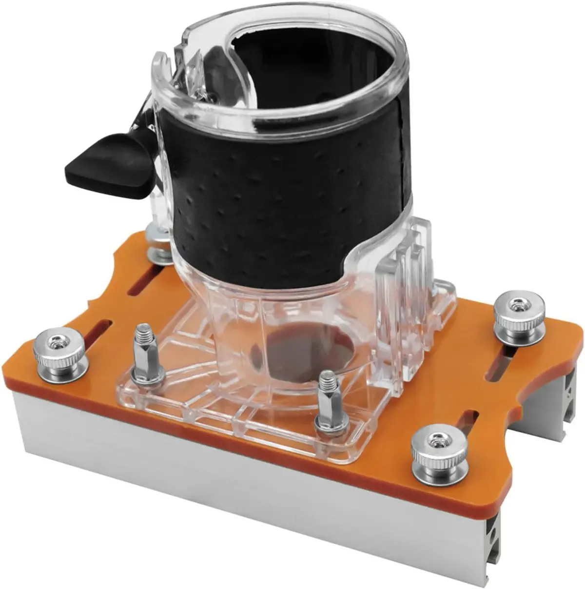 Wood Trimmer Router Base, 2 In 1 Compact Wood Palm Router Base Router Slotting Bracket For Cabinet Closet Furniture 1