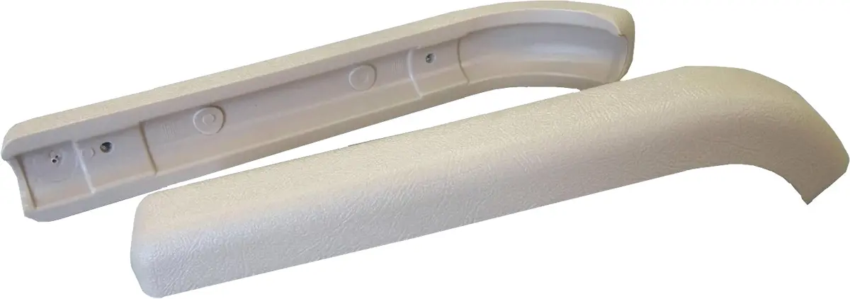 White Curved Armrests, Pair, No Hardware 1