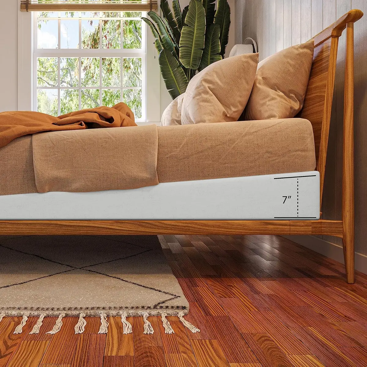Under Bed 7-Inch Incline Foam Support - Riser For Acid Reflux, Gerd, And Sleep Relief - Twin 1
