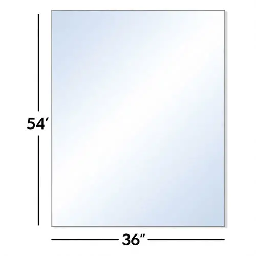 Premium Quality Highly Reflective Polished Glass - 36”X54”X3/16”-1” Bevel All Edges Square/Rectangle 1