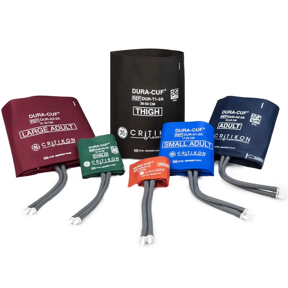 Ge Critikon Dura-Cuf Blood Pressure Cuff Assortment Pack, Sm Adult, Adult, L Adult 1