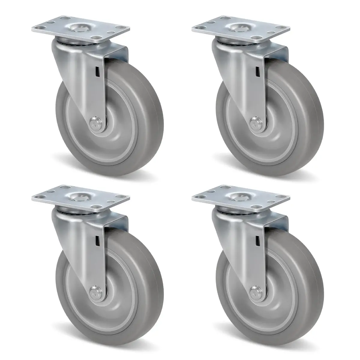 5" Caster Wheels, Heavy Duty Casters Set Of 4 1
