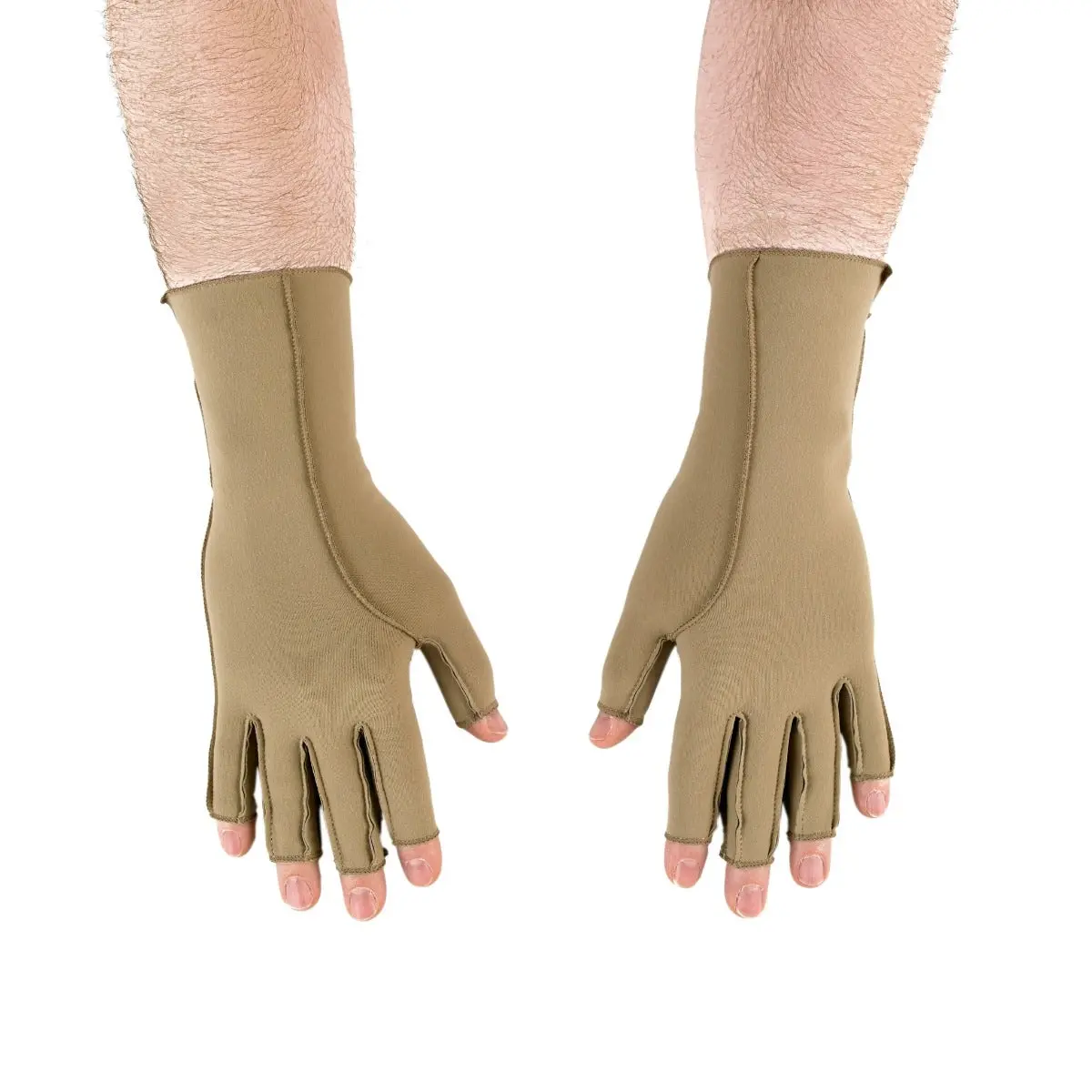Therapeutic Gloves - Open Finger - Large (Pair) 1