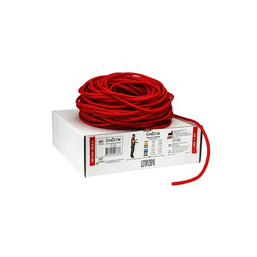 Cando Low Powder Exercise Tubing - 100' Dispenser Roll - Red - Light 1