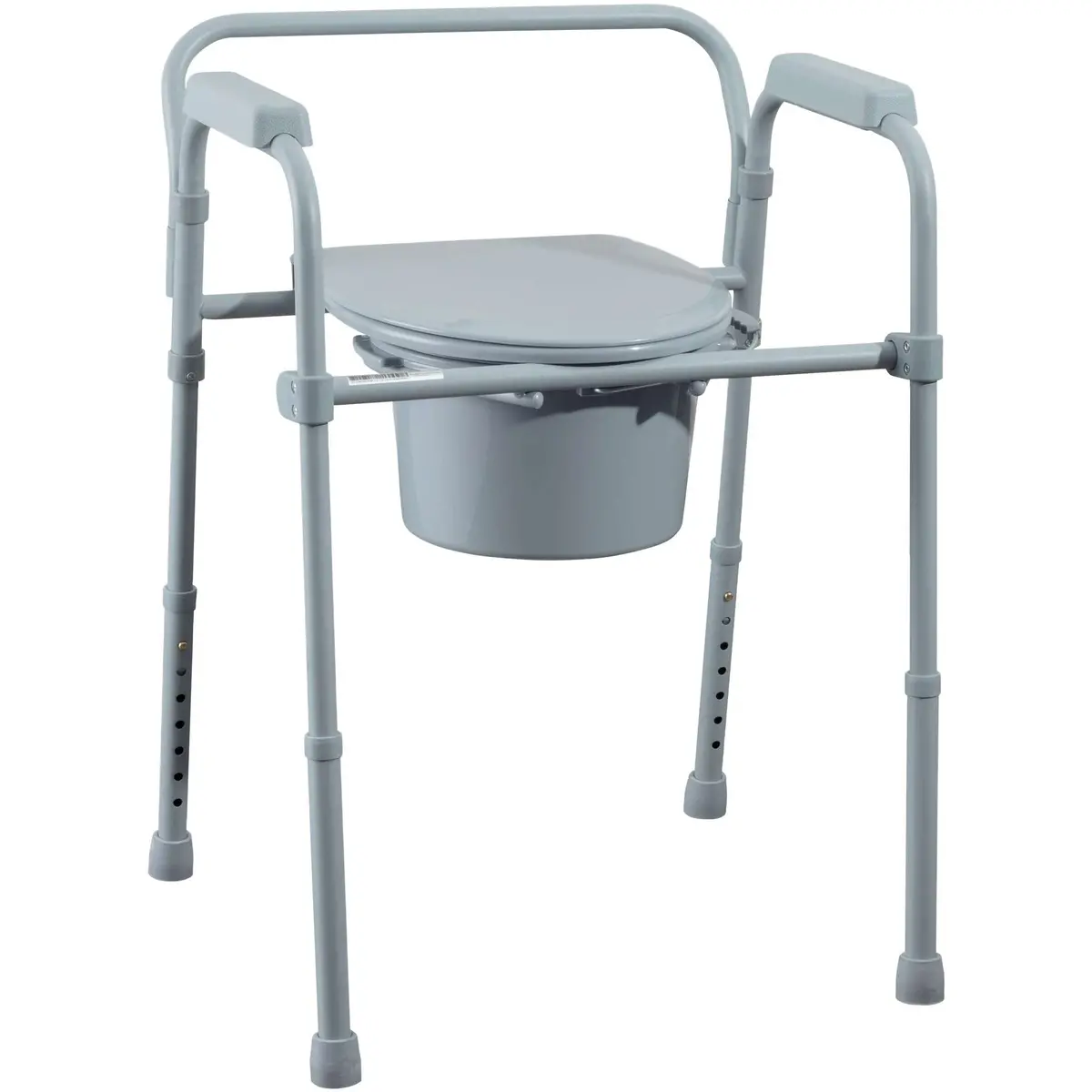 Folding Bedside Commode Chair – Case Of 4 Height Adjustable Steel Frame Commode 1