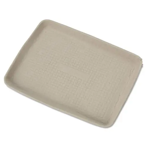 Molded Fiber Food Trays, 1-Compartment, 9 X 12 X 1, Beige, Paper, 250/Carton 1