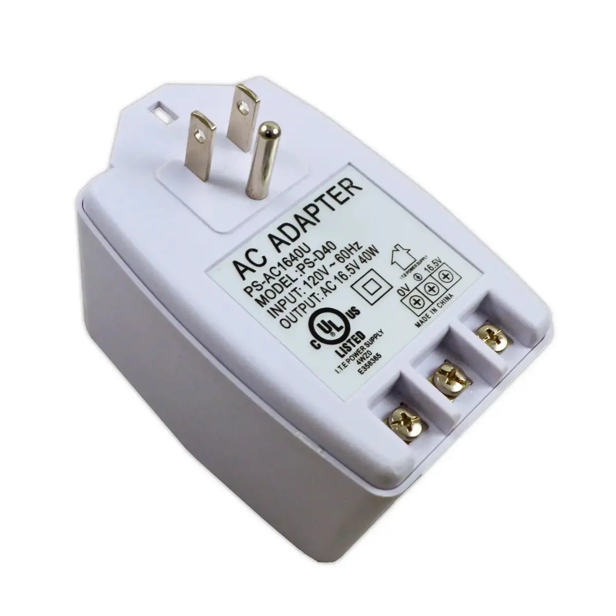 16.5V 40W Output Plug In Ac Adapter Power Supply For Security Alarms Cctv 1